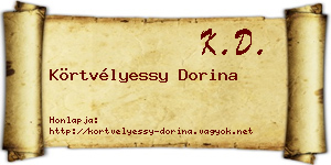 Körtvélyessy Dorina névjegykártya