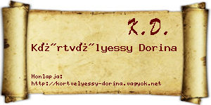 Körtvélyessy Dorina névjegykártya