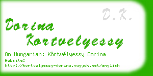 dorina kortvelyessy business card